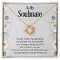 To My Soulmate | I Love You - Love Knot Necklace