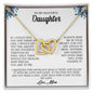 To My Beautiful Daughter | Always Keep Me In Your Heart - Interlocking Hearts necklace