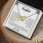 To My Beautiful Daughter | Always Keep Me In Your Heart - Interlocking Hearts necklace