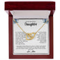 To My Beautiful Daughter | Always Keep Me In Your Heart - Interlocking Hearts necklace
