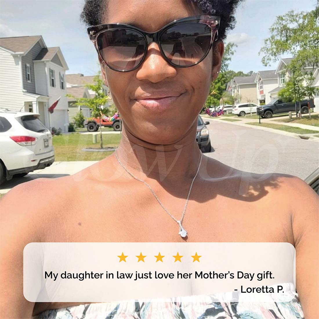 To My Girlfriend - The Day I Met You - White Gold Alluring Necklace