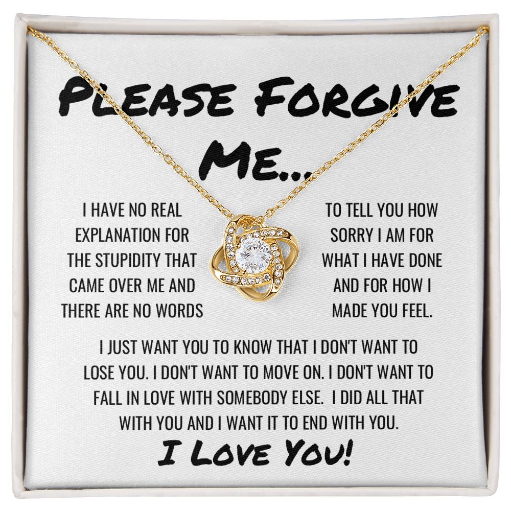 Sorry Forgive Me Apology Love Knot Necklace
