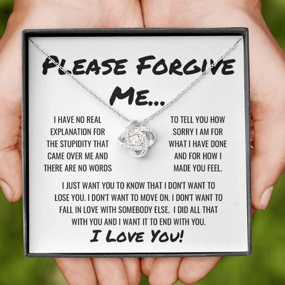 Sorry Forgive Me Apology Love Knot Necklace