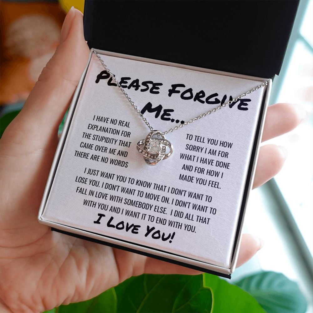 Sorry Forgive Me Apology Love Knot Necklace