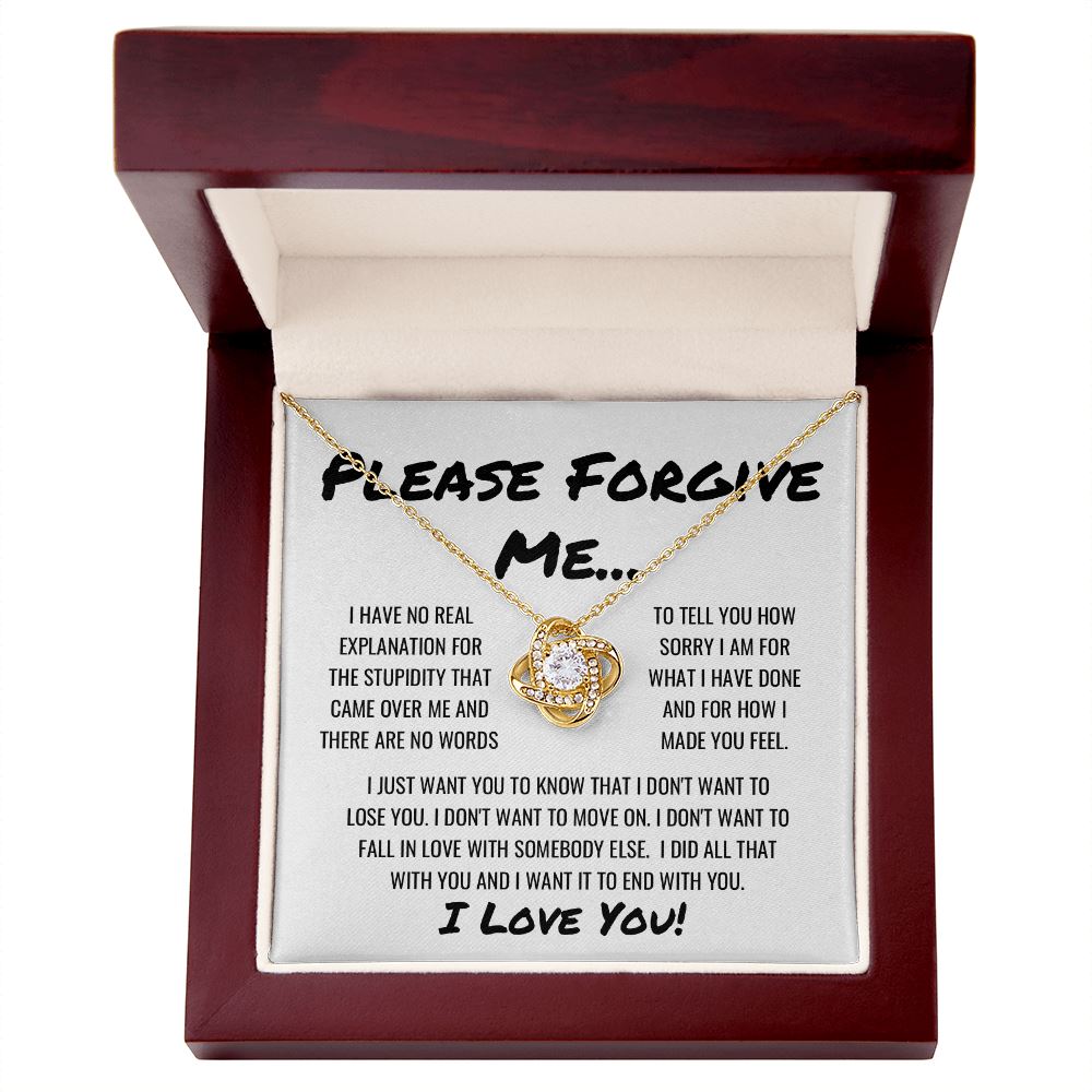 Sorry Forgive Me Apology Love Knot Necklace
