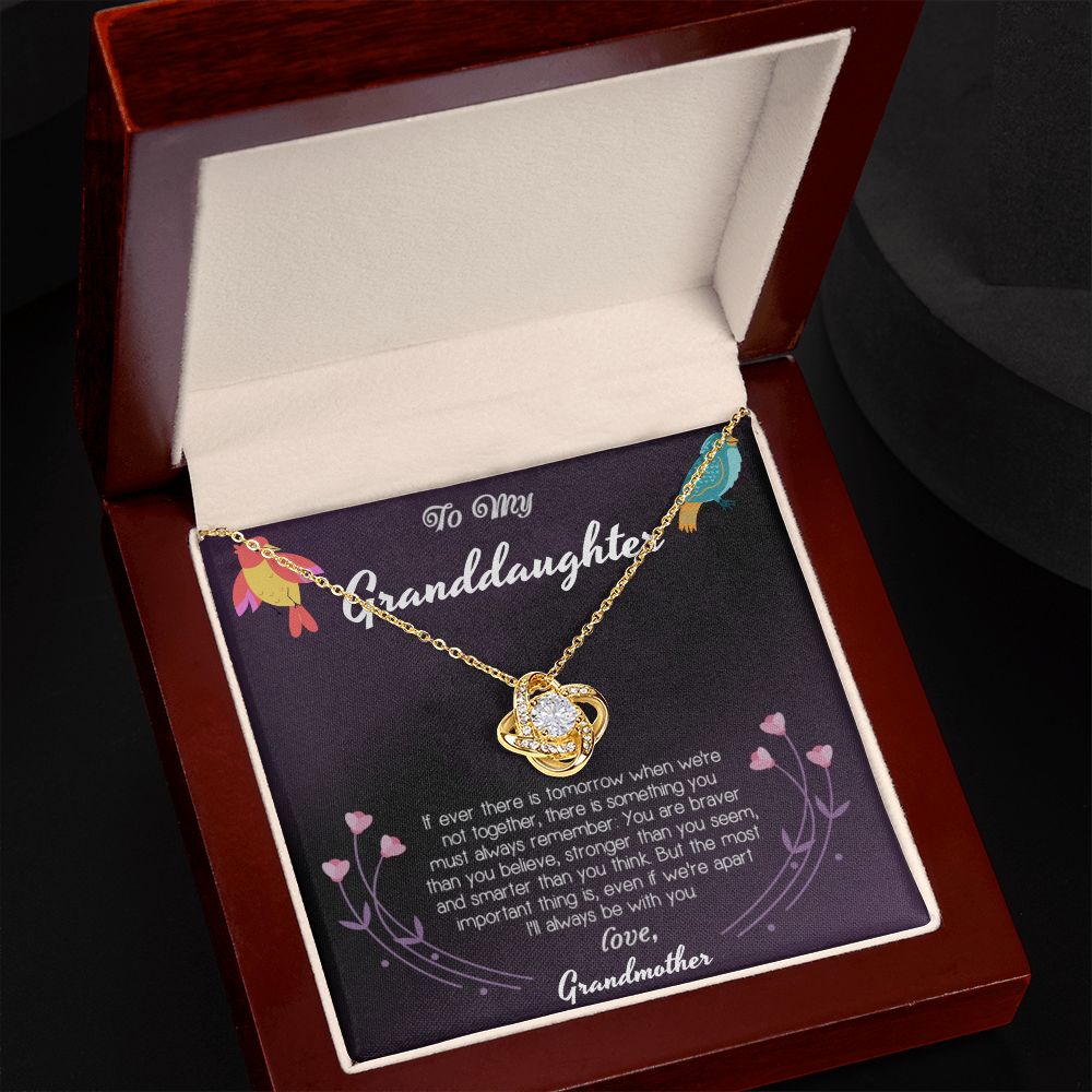 To My Granddaughter Love Knot Necklace