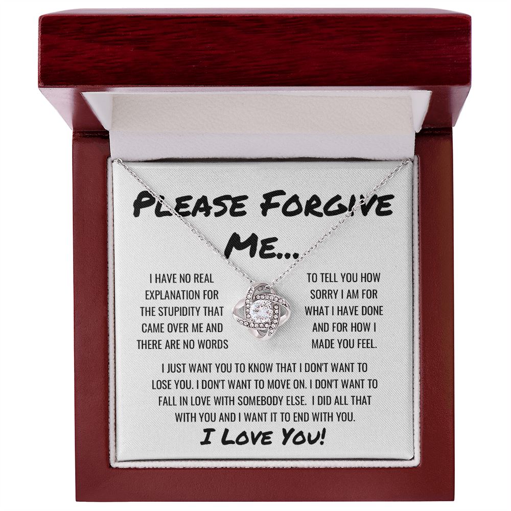 Sorry Forgive Me Apology Love Knot Necklace