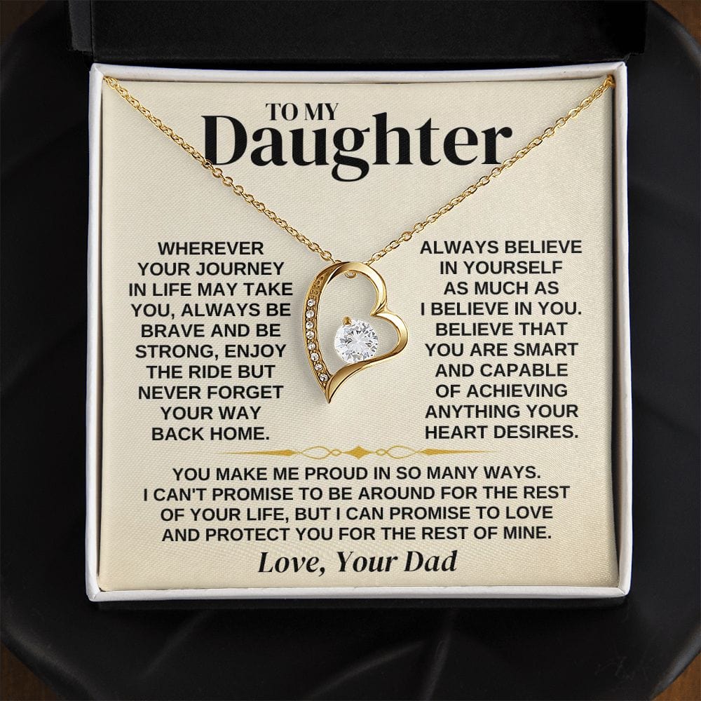 To My Daughter - Love Dad - Necklace Gift Set