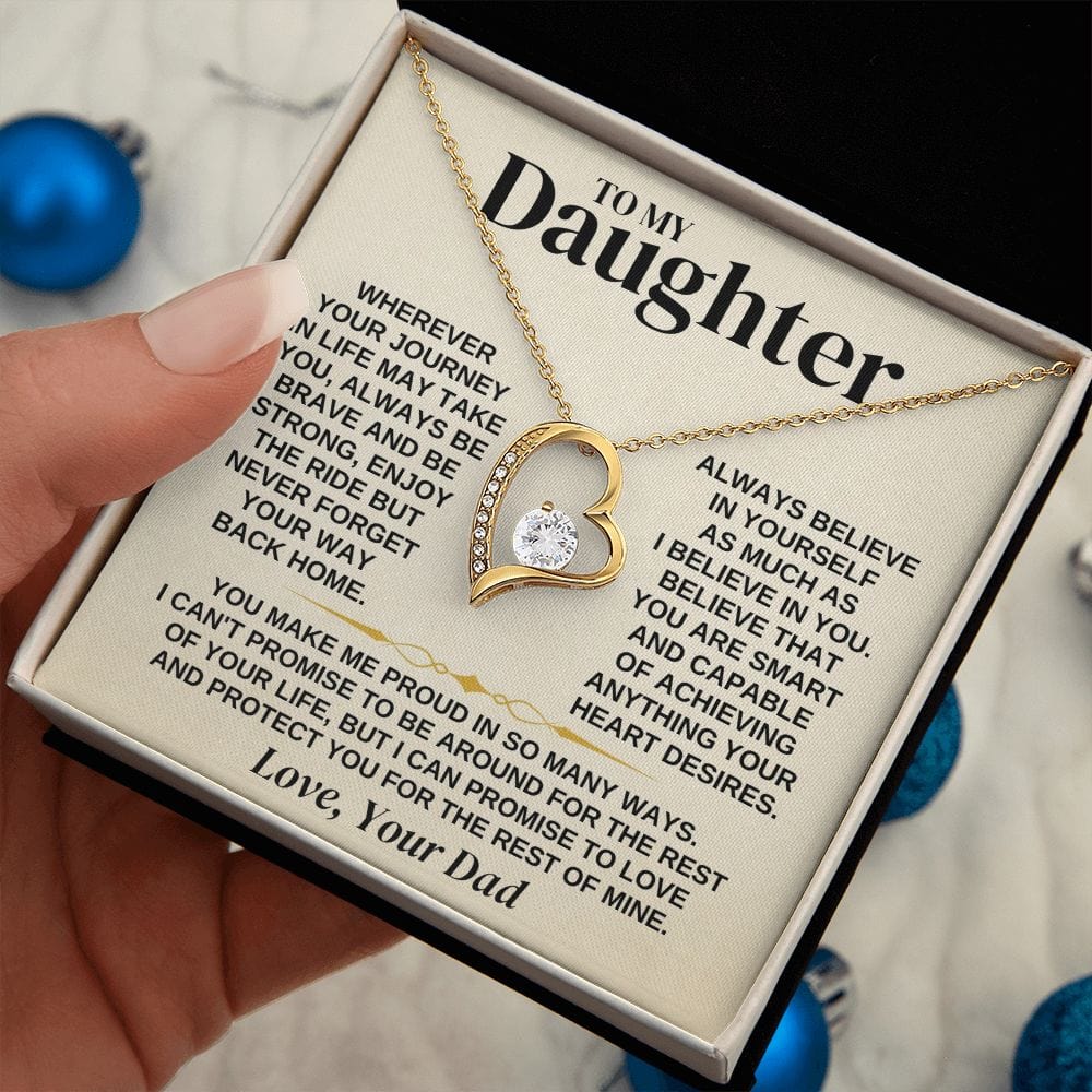 To My Daughter - Love Dad - Necklace Gift Set