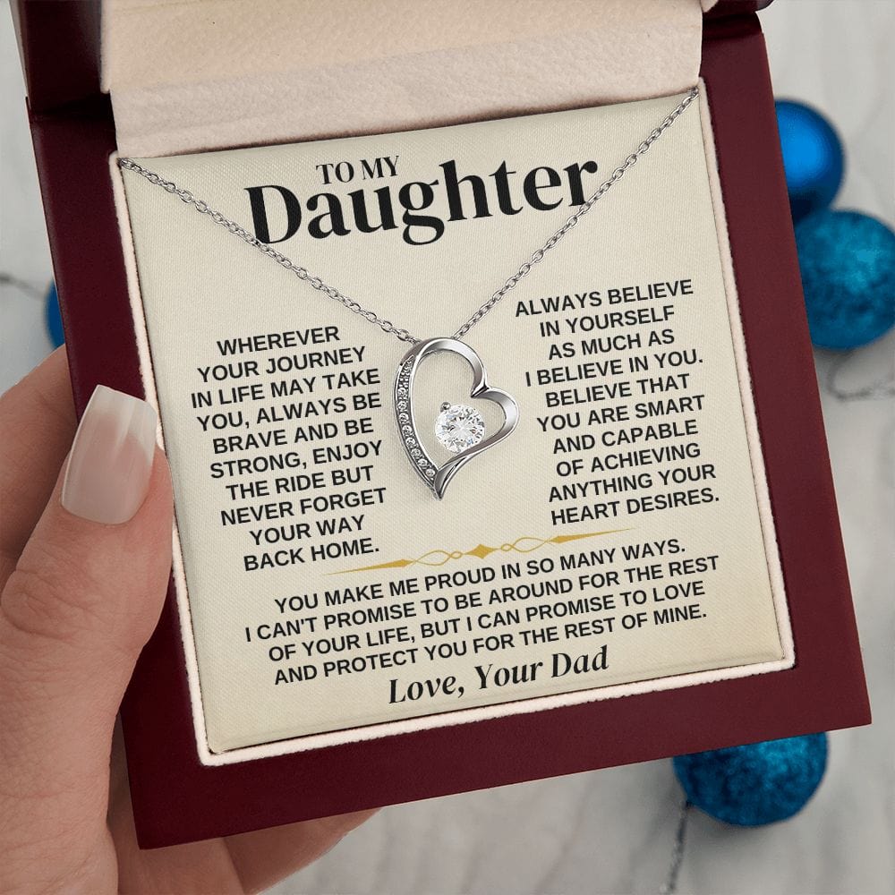 To My Daughter - Love Dad - Necklace Gift Set