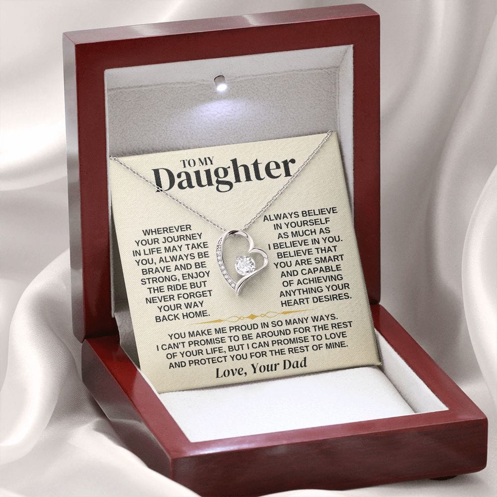 To My Daughter - Love Dad - Necklace Gift Set