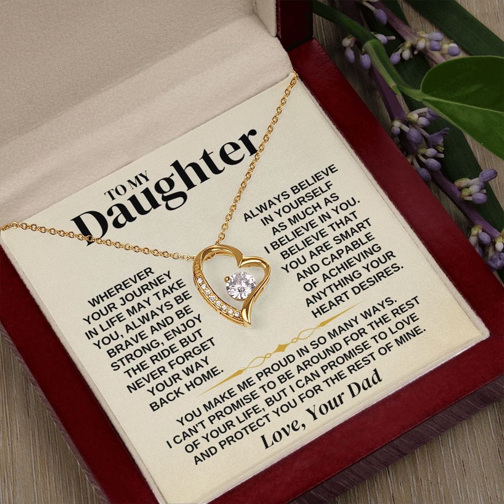 To My Daughter - Love Dad - Necklace Gift Set