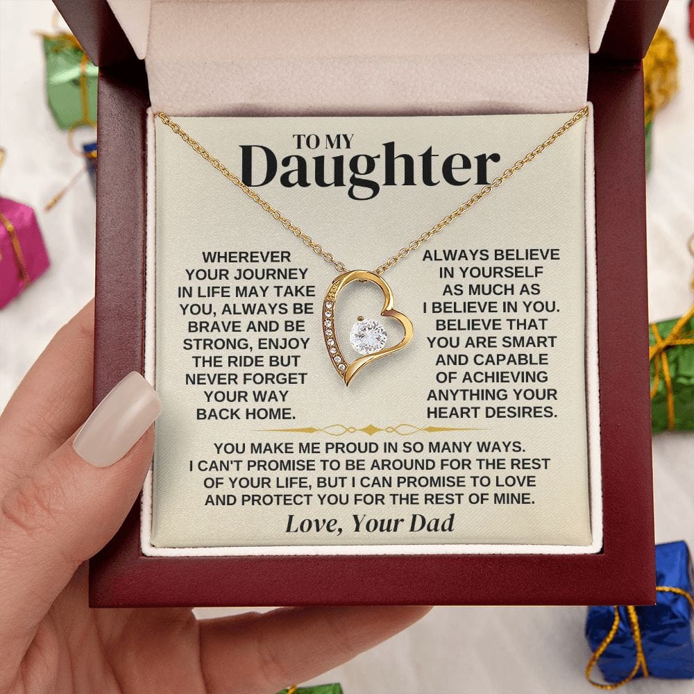 To My Daughter - Love Dad - Necklace Gift Set