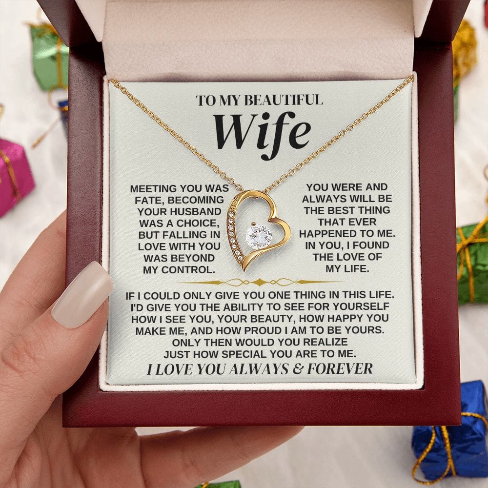 To My Beautiful Wife - Necklace Gift Set