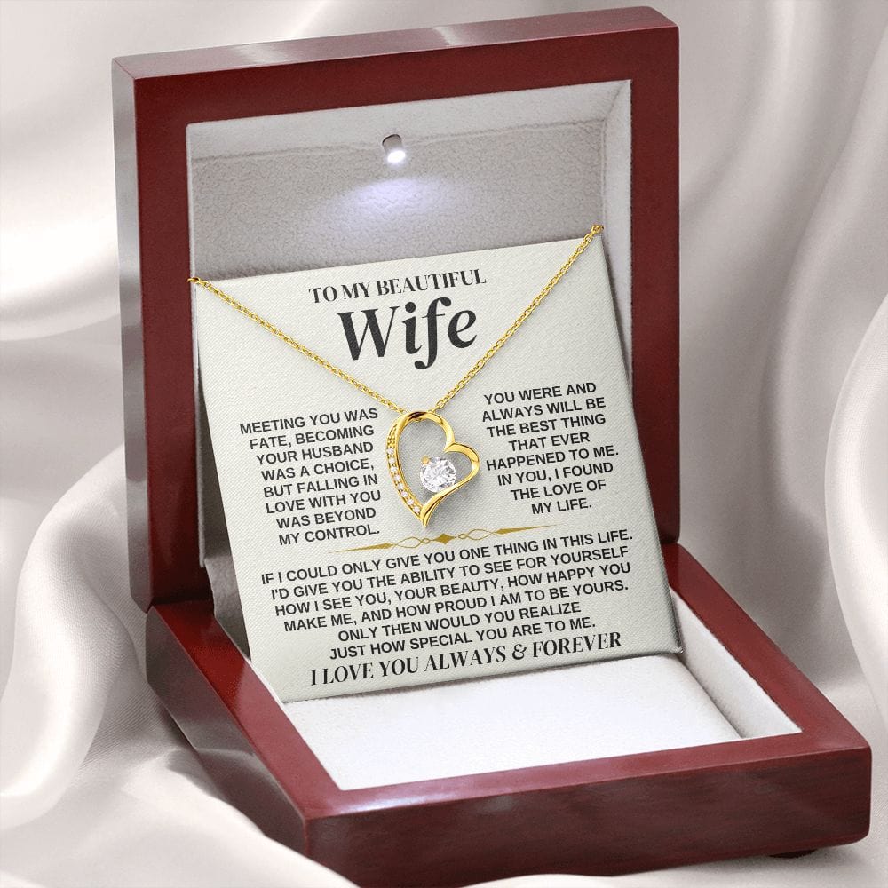 To My Beautiful Wife - Necklace Gift Set